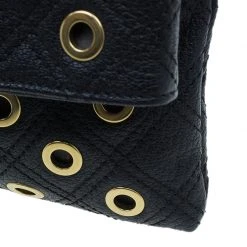 Marc Jacobs Black Leather Sandy Eyelets Shoulder Bag For Women -Cheap Marc Jacobs Store luxury women marc jacobs new handbags p40632 010
