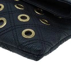 Marc Jacobs Black Leather Sandy Eyelets Shoulder Bag For Women -Cheap Marc Jacobs Store luxury women marc jacobs new handbags p40632 012