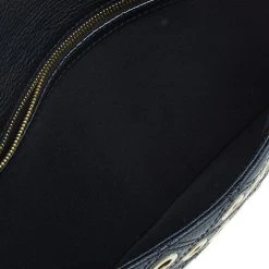 Marc Jacobs Black Leather Sandy Eyelets Shoulder Bag For Women -Cheap Marc Jacobs Store luxury women marc jacobs new handbags p40632 013