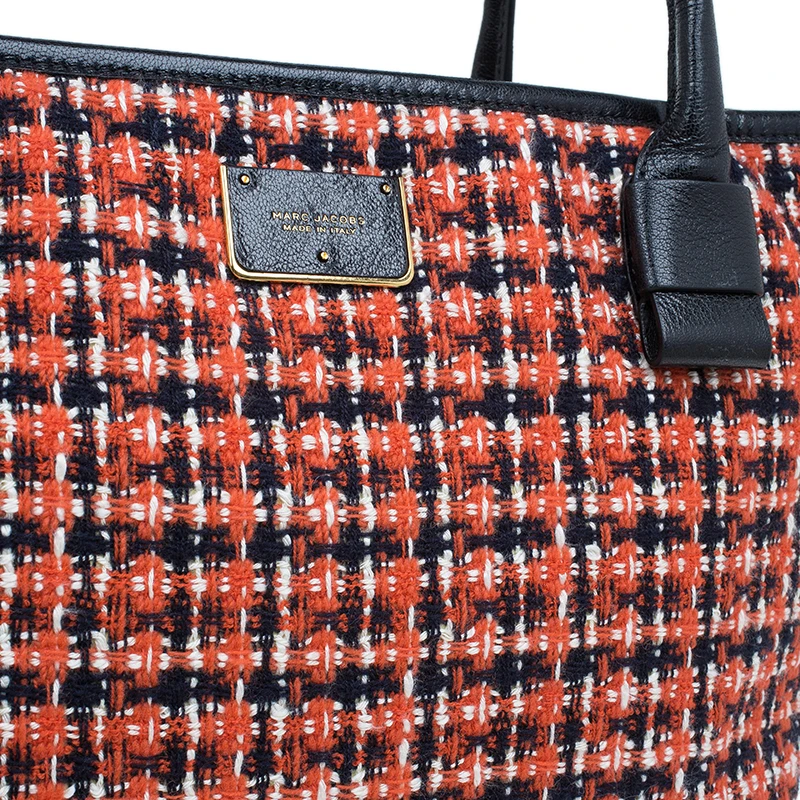 Marc Jacobs Orange Tweed The Hole Tote Bag For Women 8 Marc Jacobs Orange Tweed The Hole Tote Bag For Women - Image 8