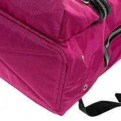 Marc Jacobs Pink/Black Nylon And Leather Medium Backpack For Women -Cheap Marc Jacobs Store luxury women marc jacobs new handbags p480188 006