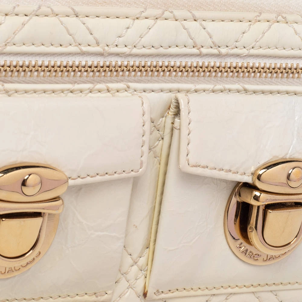 Marc Jacobs Cream Patent Leather Double Pocket Wallet For Women 5 Marc Jacobs Cream Patent Leather Double Pocket Wallet For Women - Image 5