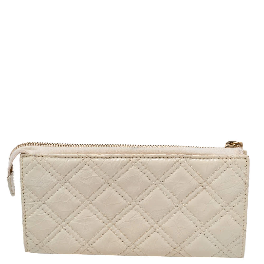 Marc Jacobs Cream Patent Leather Double Pocket Wallet For Women 4 Marc Jacobs Cream Patent Leather Double Pocket Wallet For Women - Image 4