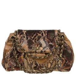 Marc Jacobs Beige Python And Sequins Mae Shoulder Bag For Women