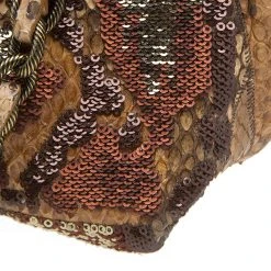 Marc Jacobs Beige Python And Sequins Mae Shoulder Bag For Women -Cheap Marc Jacobs Store luxury women marc jacobs new handbags p49911 0009