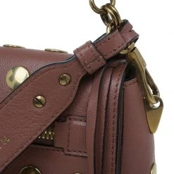 Marc Jacobs Vintage Rose Leather Small Studded Gotham Shoulder Bag For Women -Cheap Marc Jacobs Store luxury women marc jacobs new handbags p50108 006