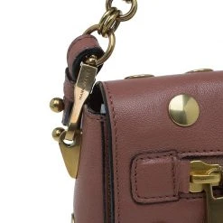 Marc Jacobs Vintage Rose Leather Small Studded Gotham Shoulder Bag For Women -Cheap Marc Jacobs Store luxury women marc jacobs new handbags p50108 007