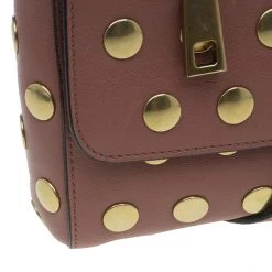 Marc Jacobs Vintage Rose Leather Small Studded Gotham Shoulder Bag For Women -Cheap Marc Jacobs Store luxury women marc jacobs new handbags p50108 010