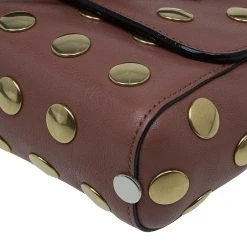 Marc Jacobs Vintage Rose Leather Small Studded Gotham Shoulder Bag For Women -Cheap Marc Jacobs Store luxury women marc jacobs new handbags p50108 011