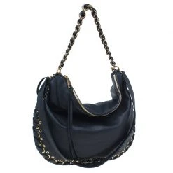 Marc Jacobs Black Leather Laces Nomad Hobo For Women -Cheap Marc Jacobs Store luxury women marc jacobs new handbags p50408 003