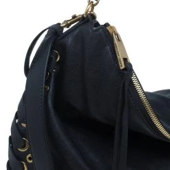 Marc Jacobs Black Leather Laces Nomad Hobo For Women -Cheap Marc Jacobs Store luxury women marc jacobs new handbags p50408 007