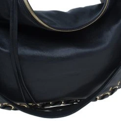 Marc Jacobs Black Leather Laces Nomad Hobo For Women -Cheap Marc Jacobs Store luxury women marc jacobs new handbags p50408 008