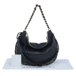 Marc Jacobs Black Leather Laces Nomad Hobo For Women -Cheap Marc Jacobs Store luxury women marc jacobs new handbags p50408 016