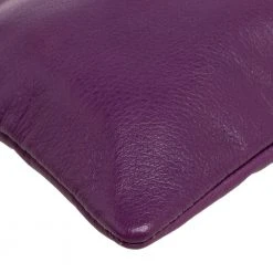 Marc Jacobs Purple Leather Zip Pouch For Women -Cheap Marc Jacobs Store luxury women marc jacobs new handbags p509250 005