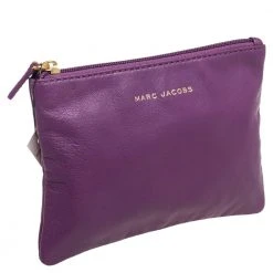 Marc Jacobs Purple Leather Zip Pouch For Women -Cheap Marc Jacobs Store luxury women marc jacobs new handbags p509250 008
