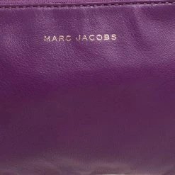Marc Jacobs Purple Leather Zip Pouch For Women -Cheap Marc Jacobs Store luxury women marc jacobs new handbags p509250 010