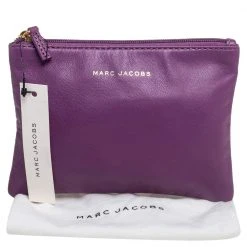 Marc Jacobs Purple Leather Zip Pouch For Women -Cheap Marc Jacobs Store luxury women marc jacobs new handbags p509250 012