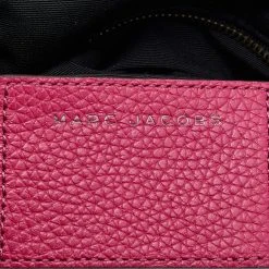 Marc Jacobs Raspberry Leather Recruit Nomad Saddle Shoulder Bag For Women -Cheap Marc Jacobs Store luxury women marc jacobs new handbags p631665 001