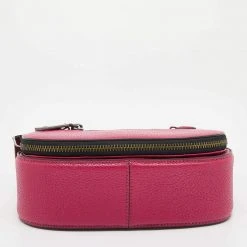 Marc Jacobs Raspberry Leather Recruit Nomad Saddle Shoulder Bag For Women -Cheap Marc Jacobs Store luxury women marc jacobs new handbags p631665 004