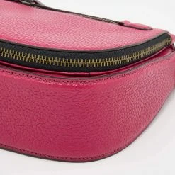 Marc Jacobs Raspberry Leather Recruit Nomad Saddle Shoulder Bag For Women -Cheap Marc Jacobs Store luxury women marc jacobs new handbags p631665 007