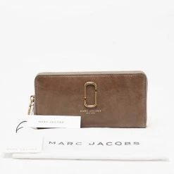 Marc Jacobs Khaki Green Leather Snapshot Zip Around Wallet For Women -Cheap Marc Jacobs Store luxury women marc jacobs new handbags p654414 004