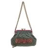 Marc Jacobs Green/Pink Quilted Snakeskin Little Stam Bag For Women