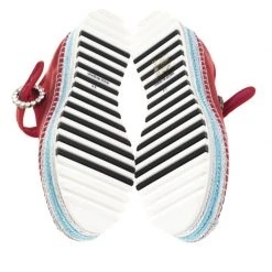 Marc Jacobs Metallic Red Leather Suzi Crystal Embellished Brooch Mary Jane Espadrille Platforms Size 38 For Women -Cheap Marc Jacobs Store luxury women marc jacobs new shoes p180472 001