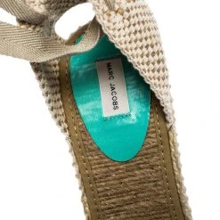Marc Jacobs Multicolor Canvas And Mesh Wedge Espadrilles Ankle Wrap Sandals Size 39 For Women -Cheap Marc Jacobs Store luxury women marc jacobs new shoes p254791 006