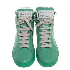 Marc Jacobs Green Leather High Top Sneakers Size 40 For Women -Cheap Marc Jacobs Store luxury women marc jacobs new shoes p318831 004