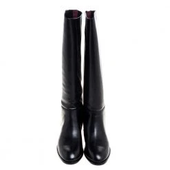 Marc By Marc Jacobs Black Leather Kip Knee Length Boots Size 39 For Women -Cheap Marc Jacobs Store luxury women marc jacobs new shoes p355075 003