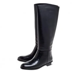 Marc By Marc Jacobs Black Leather Kip Knee Length Boots Size 39 For Women -Cheap Marc Jacobs Store luxury women marc jacobs new shoes p355075 009