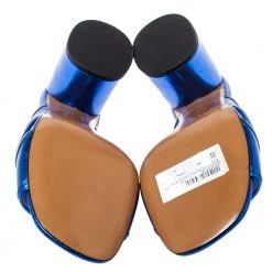 Marc Jacobs Electric Blue Leather Aurora Mules Size 37 For Women -Cheap Marc Jacobs Store luxury women marc jacobs new shoes p366428 001