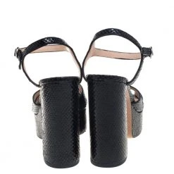 Marc Jacobs Black Python Embossed Leather Criss Crss Platform Ankle Strap Size 38 For Women 12 Marc Jacobs Black Python Embossed Leather Criss Crss Platform Ankle Strap Size 38 For Women -Cheap Marc Jacobs Store luxury women marc jacobs new shoes p390244 002