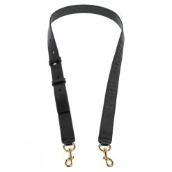 Marc Jacobs Black Monogram Embossed Leather Shoulder Strap For Women