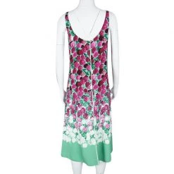 Marc Jacobs Mint Green Contrast Carnation Print Sleeveless Midi Dress M For Women -Cheap Marc Jacobs Store luxury women marc jacobs used clothes p105904 0003