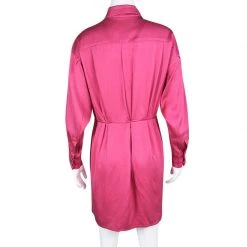 Marc Jacobs Pink Silk Collared Wrap Dress L For Women -Cheap Marc Jacobs Store luxury women marc jacobs used clothes p109863 0003