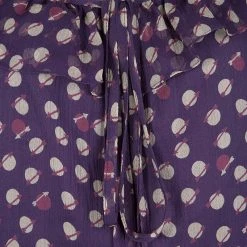 Marc Jacobs Purple Printed Chiffon Ruffle Trim Sleeveless Top S For Women -Cheap Marc Jacobs Store luxury women marc jacobs used clothes p118460 0004