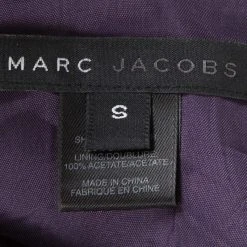 Marc Jacobs Purple Printed Chiffon Ruffle Trim Sleeveless Top S For Women -Cheap Marc Jacobs Store luxury women marc jacobs used clothes p118460 0005
