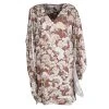 Marc Jacobs Floral Printed Long Sleeve V-Neck Tunic And Scarf Set M For Women