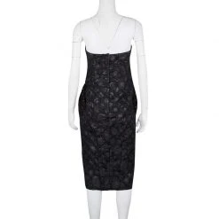 Marc Jacobs Black Polka Dot Lace Pocket Detail Strapless Dress L For Women -Cheap Marc Jacobs Store luxury women marc jacobs used clothes p126844 0003