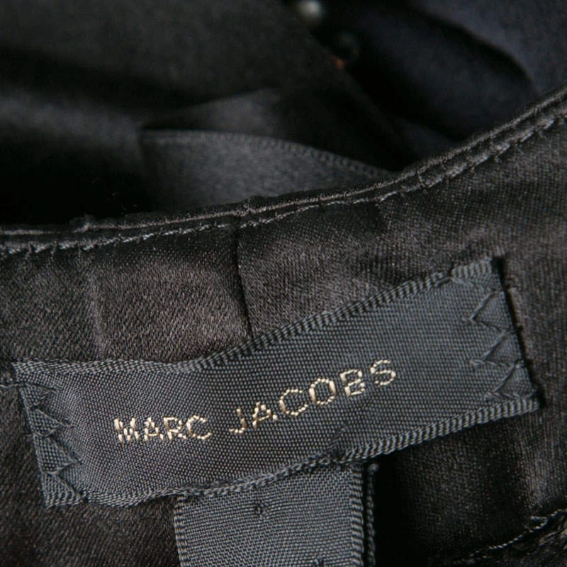 Marc Jacobs Black Embellished Knit Tie Detail Tunic XS For Women 5 Marc Jacobs Black Embellished Knit Tie Detail Tunic XS For Women - Image 5