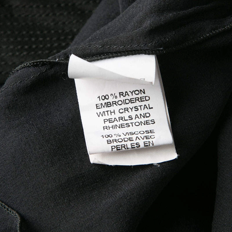 Marc Jacobs Black Embellished Knit Tie Detail Tunic XS For Women 6 Marc Jacobs Black Embellished Knit Tie Detail Tunic XS For Women - Image 6