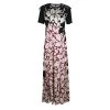 Marc Jacobs Leaf Printed Embroidered Short Sleeve Maxi Dress M For Women