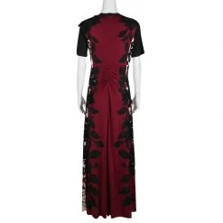 Marc Jacobs Leaf Printed Embroidered Short Sleeve Maxi Dress M For Women -Cheap Marc Jacobs Store luxury women marc jacobs used clothes p138182 0003
