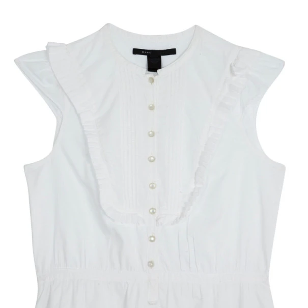 Marc Jacobs White Cotton Dress M For Women 4 Marc Jacobs White Cotton Dress M For Women - Image 4
