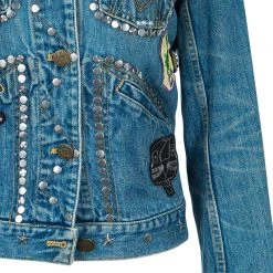 Marc Jacobs Studded Denim Jacket M For Women -Cheap Marc Jacobs Store luxury women marc jacobs used clothes p48272 005