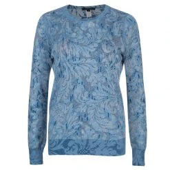 Marc Jacobs Blue Metallic Sweater S For Women