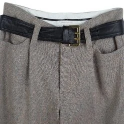 Marc Jacobs Grey Wool Wide Leg Belted Trousers M For Women -Cheap Marc Jacobs Store luxury women marc jacobs used clothes p63953 003