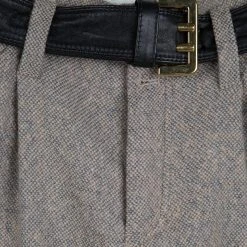 Marc Jacobs Grey Wool Wide Leg Belted Trousers M For Women -Cheap Marc Jacobs Store luxury women marc jacobs used clothes p63953 004