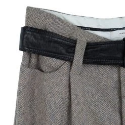 Marc Jacobs Grey Wool Wide Leg Belted Trousers M For Women -Cheap Marc Jacobs Store luxury women marc jacobs used clothes p63953 005